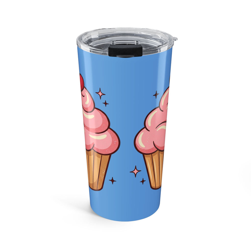 Pink Cupcake Tumbler 20oz- Light Blue
