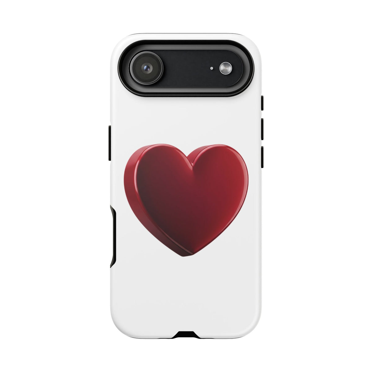 Heart Tough Phone Case - Red 3D Heart Protective Phone Case