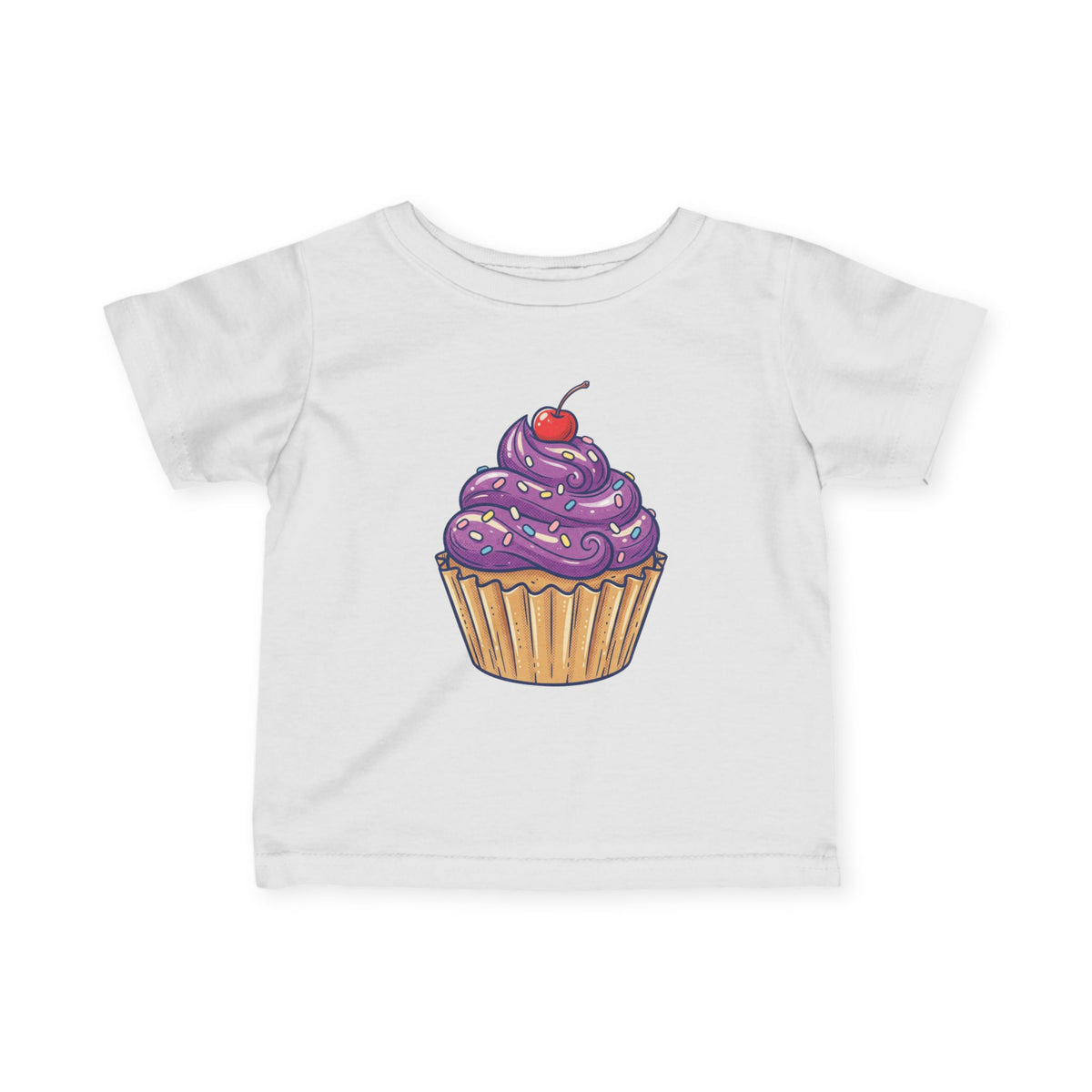 Purple Cupcake Infant Fine Jersey Tee