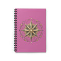 Star Print Spiral Notebook - Ruled Line- Light Pink