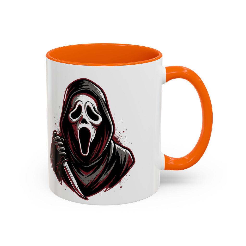 Scream Mask Accent Coffee Mug — Horror Killer Design (11/15oz)