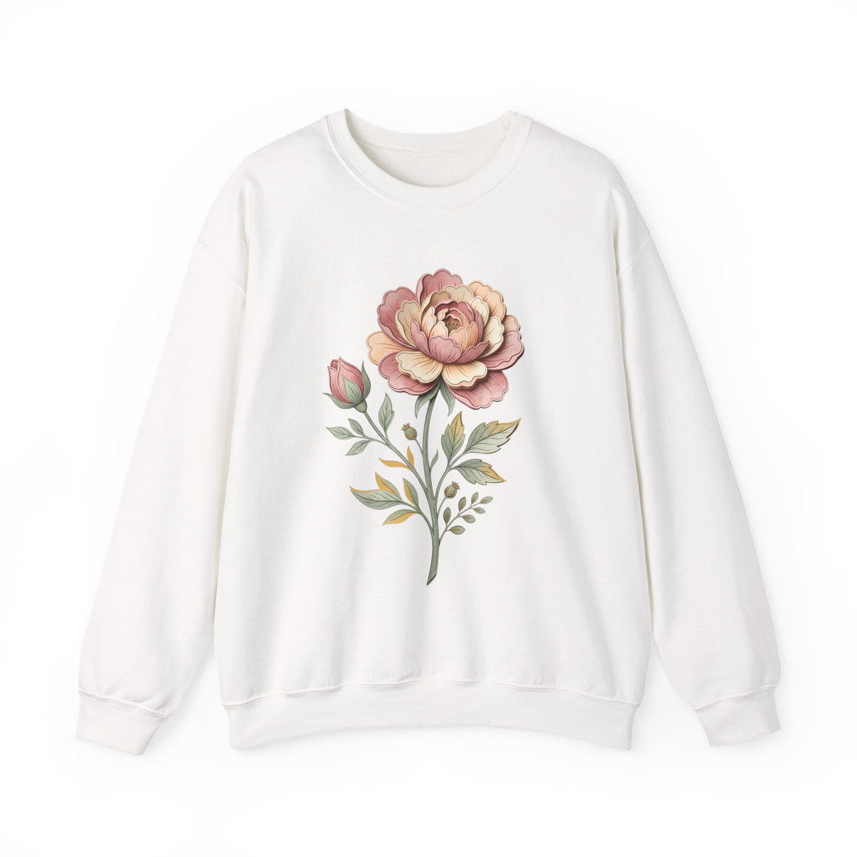 Floral Rose Crewneck Sweatshirt