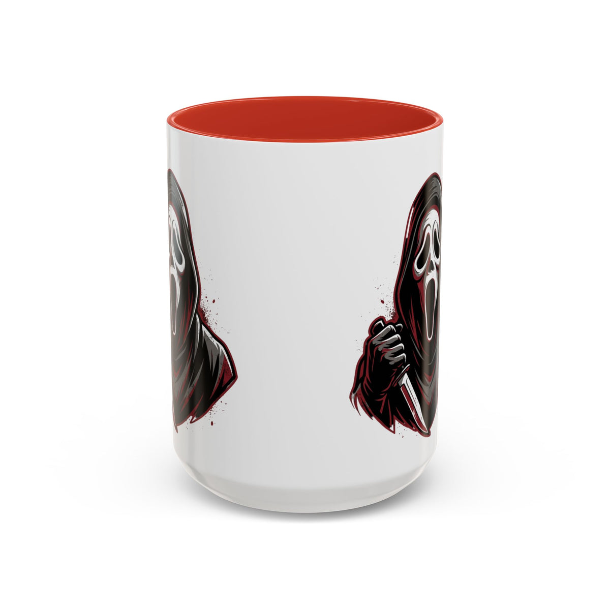 Scream Mask Accent Coffee Mug — Horror Killer Design (11/15oz)