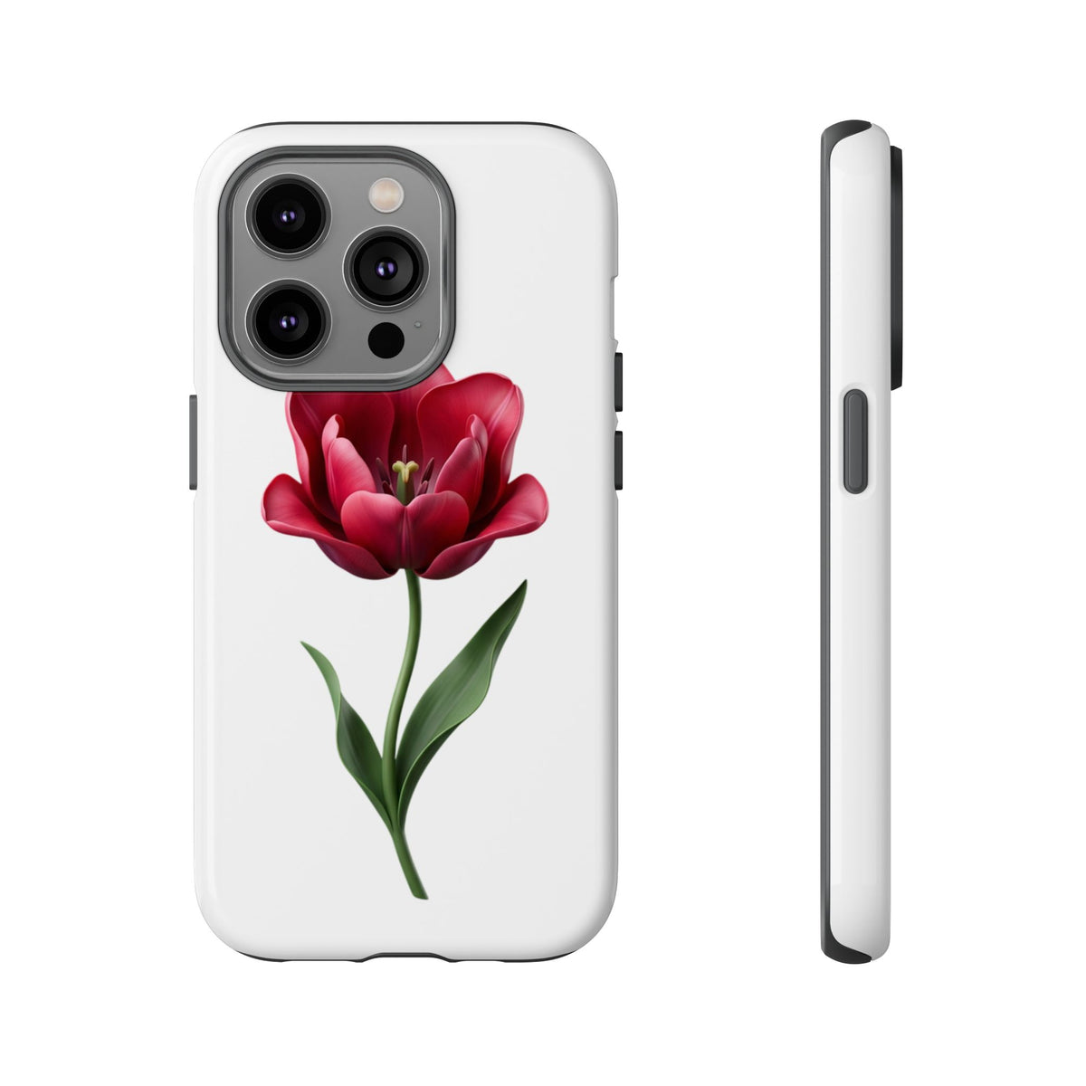 Tulip Floral Tough Phone Case – Protective Blossom iPhone Cover