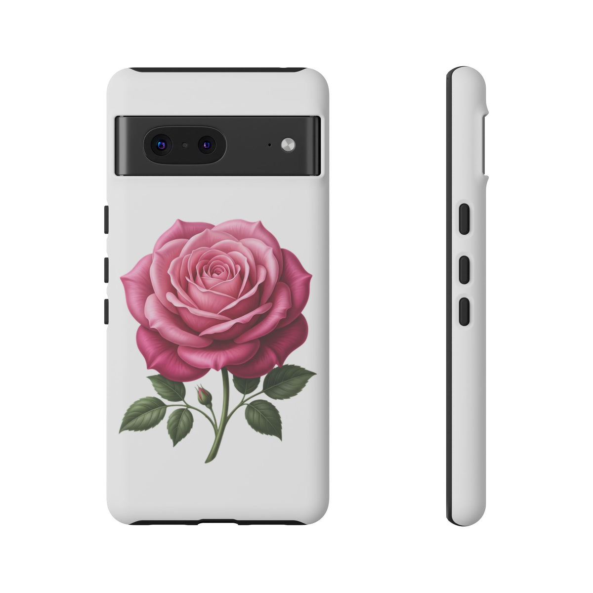 Pink Rose Tough Phone Case — Floral Protective iPhone Cover