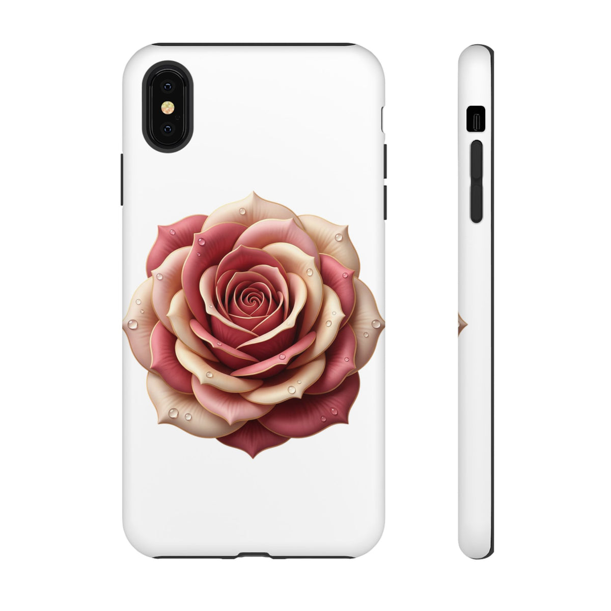 Rose Waterdrop Tough Phone Case — Protective Floral iPhone Cover