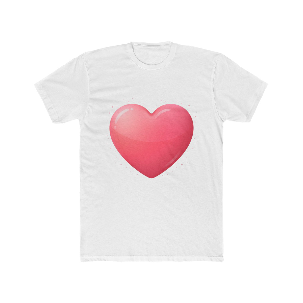 Pink Heart Unisex Cotton Crew Tee