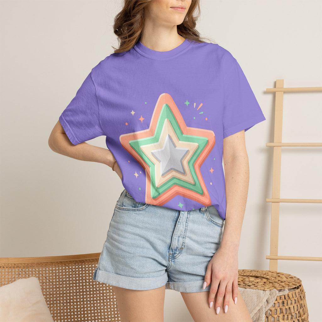 Star Design Unisex Garment-Dyed T-shirt