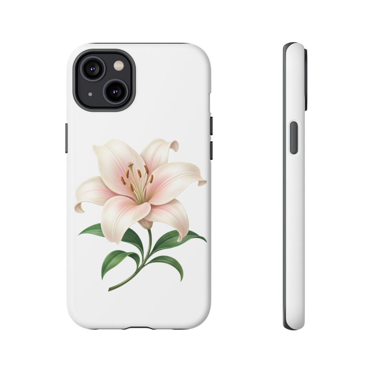 Floral Lily Phone Case — Pink Lily Tough Protective Cover