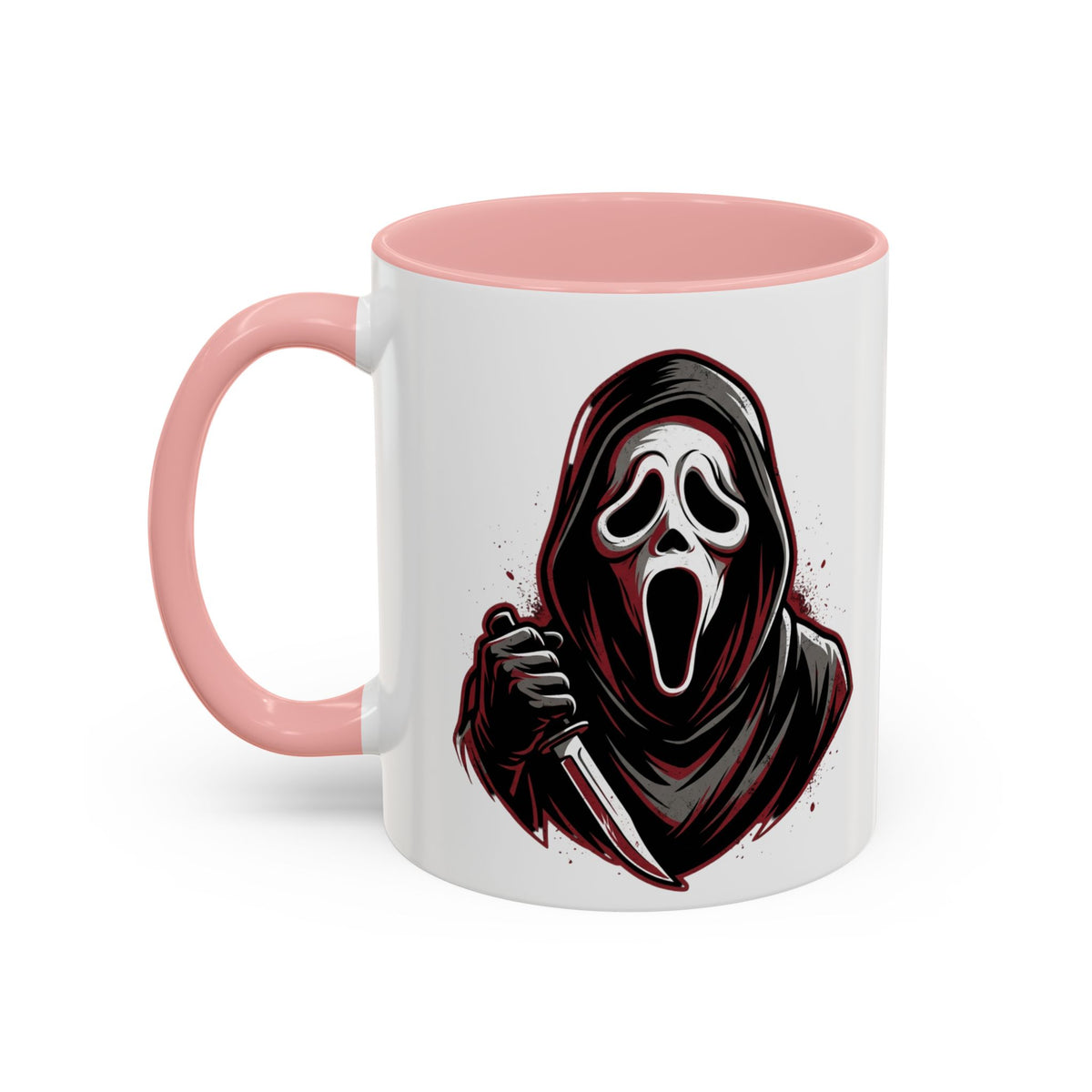 Scream Mask Accent Coffee Mug — Horror Killer Design (11/15oz)