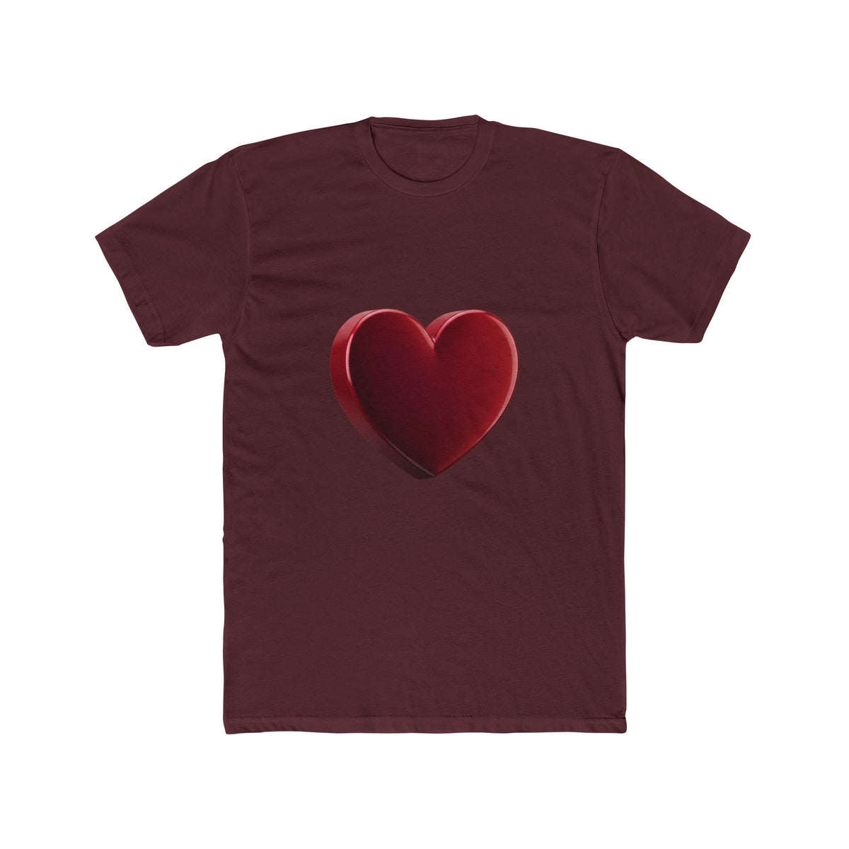 Red Heart Graphic Tee — Minimal Valentine Love Shirt
