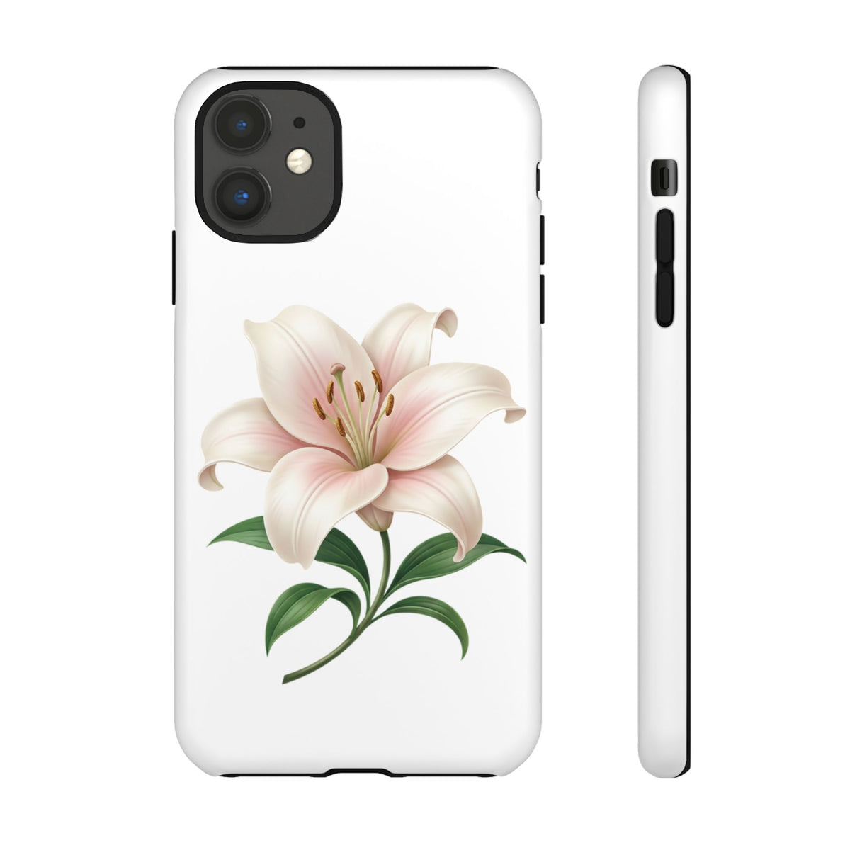 Floral Lily Phone Case — Pink Lily Tough Protective Cover
