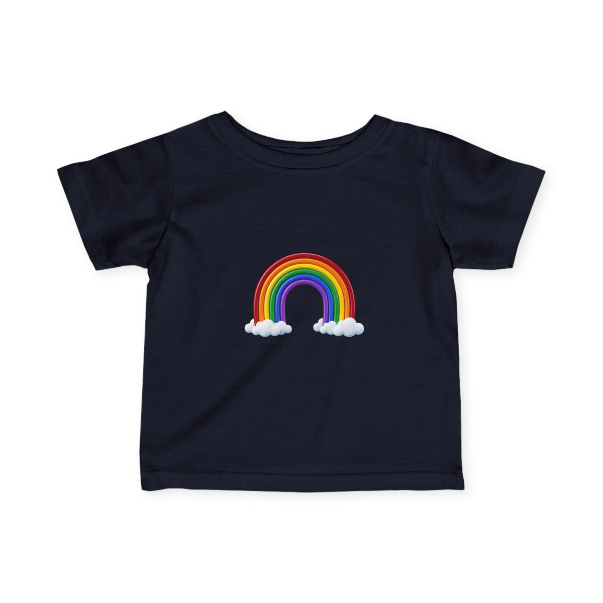 Infant Tee — Rainbow with Clouds Baby T-Shirt