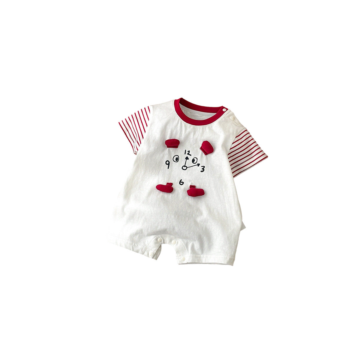 Cartoon Stripes Summer Baby Clothes Boy Onesie Lightweight Crawling Suit
