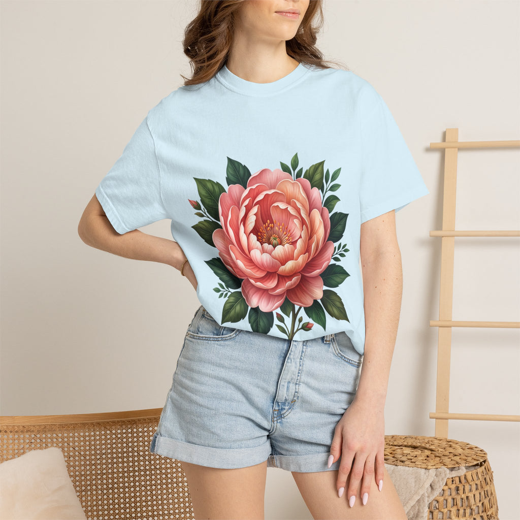 Peony Bloom T-Shirt — Vintage Floral Graphic Tee