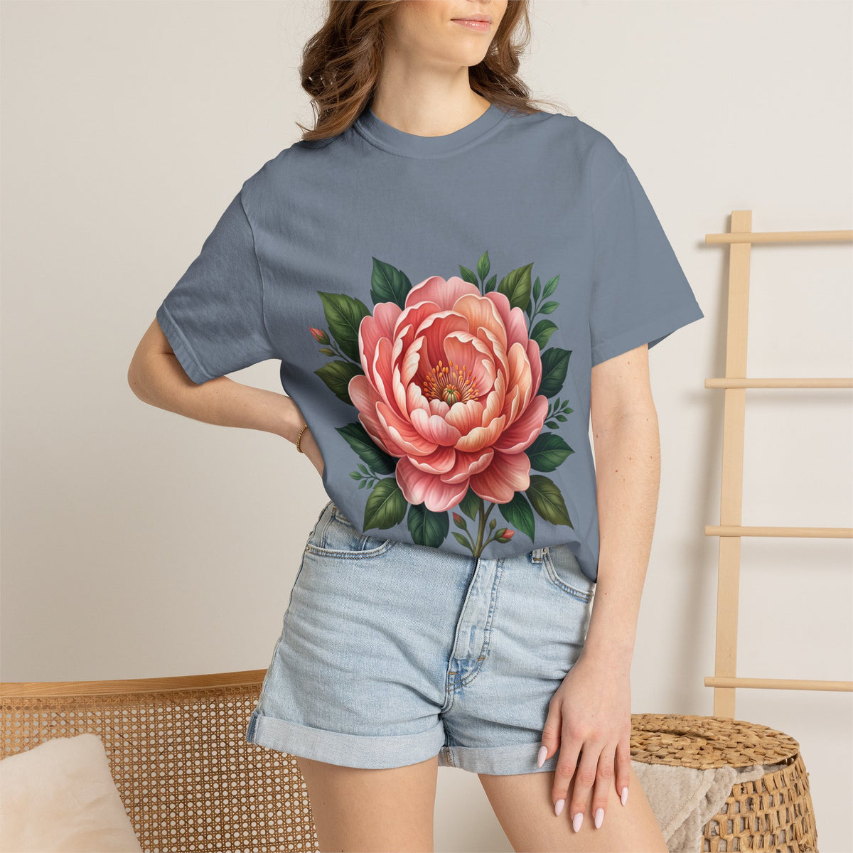 Peony Bloom T-Shirt — Vintage Floral Graphic Tee