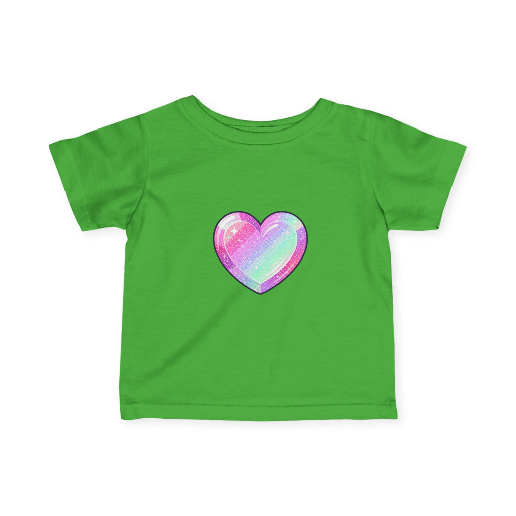 Infant Tee — Pastel Rainbow Heart Baby Shirt