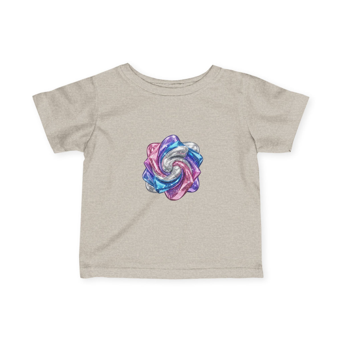 3D Glitter Design Infant Fine Jersey Tee