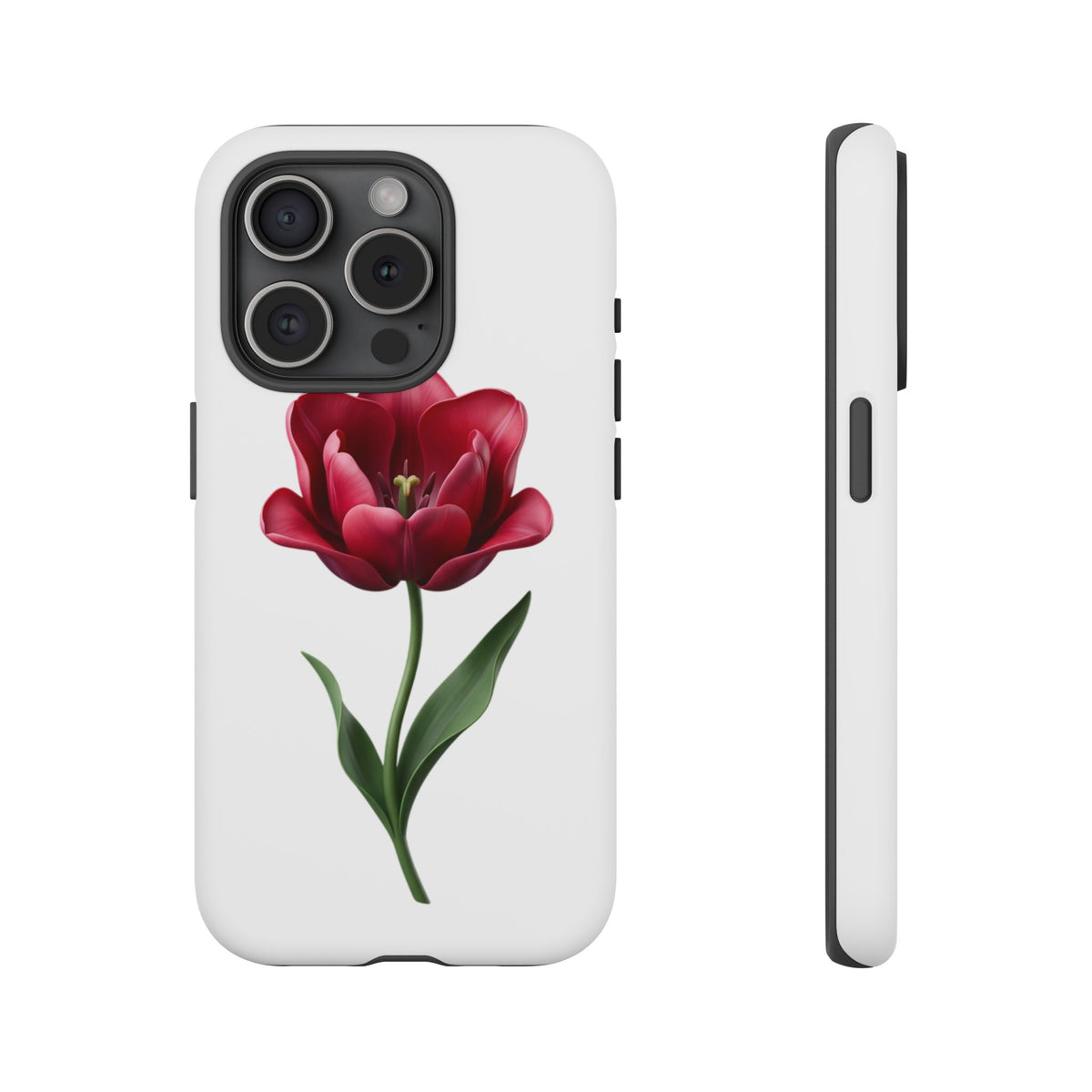 Tulip Floral Tough Phone Case – Protective Blossom iPhone Cover