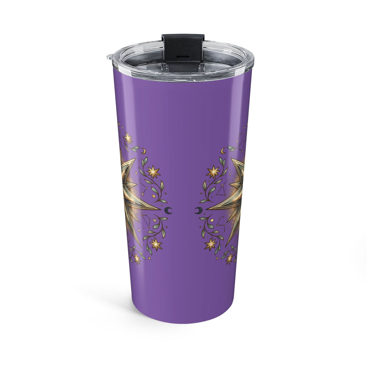 Star Print Light Purple Tumbler 20oz