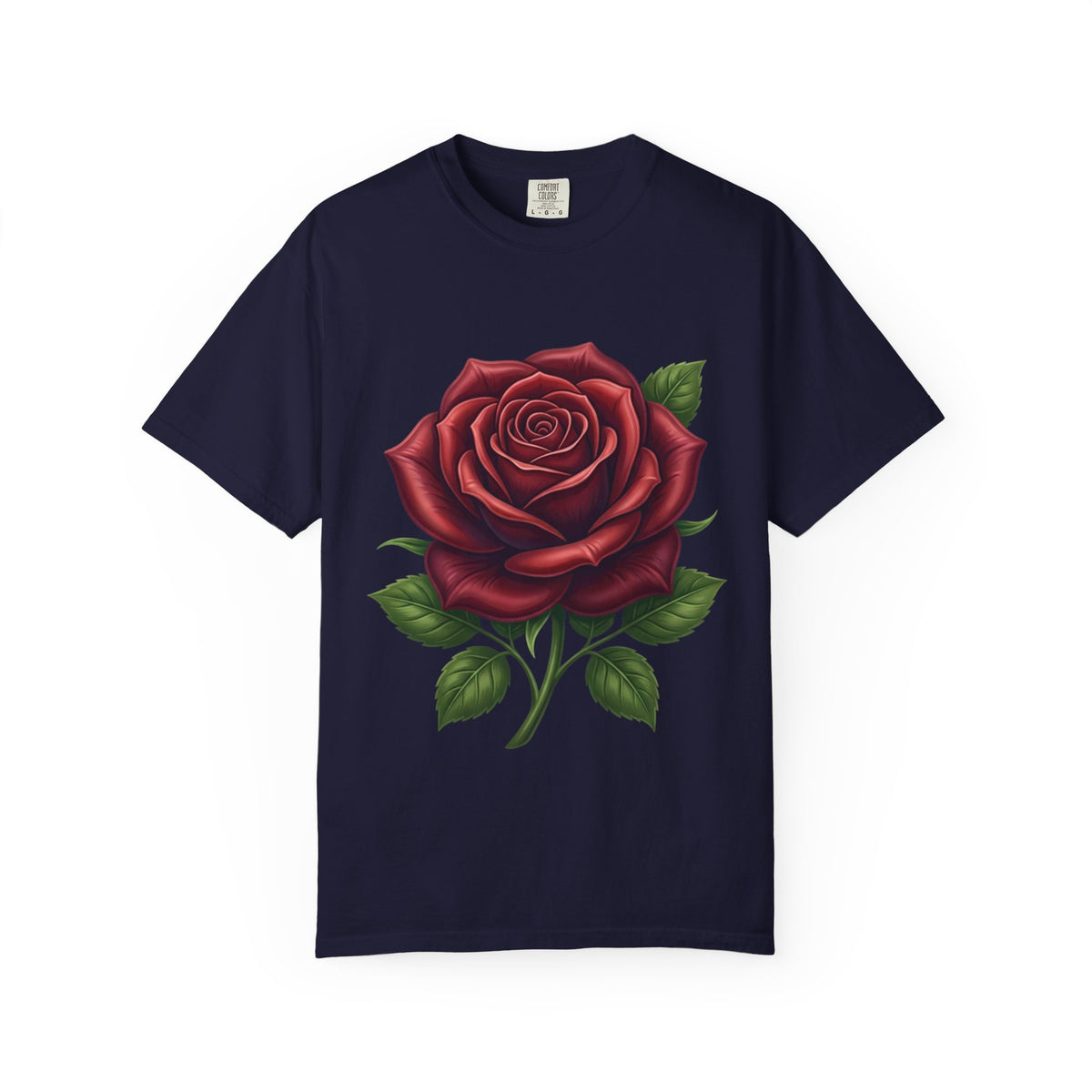 Rose Graphic T‑Shirt — Large Red Rose Floral Tee