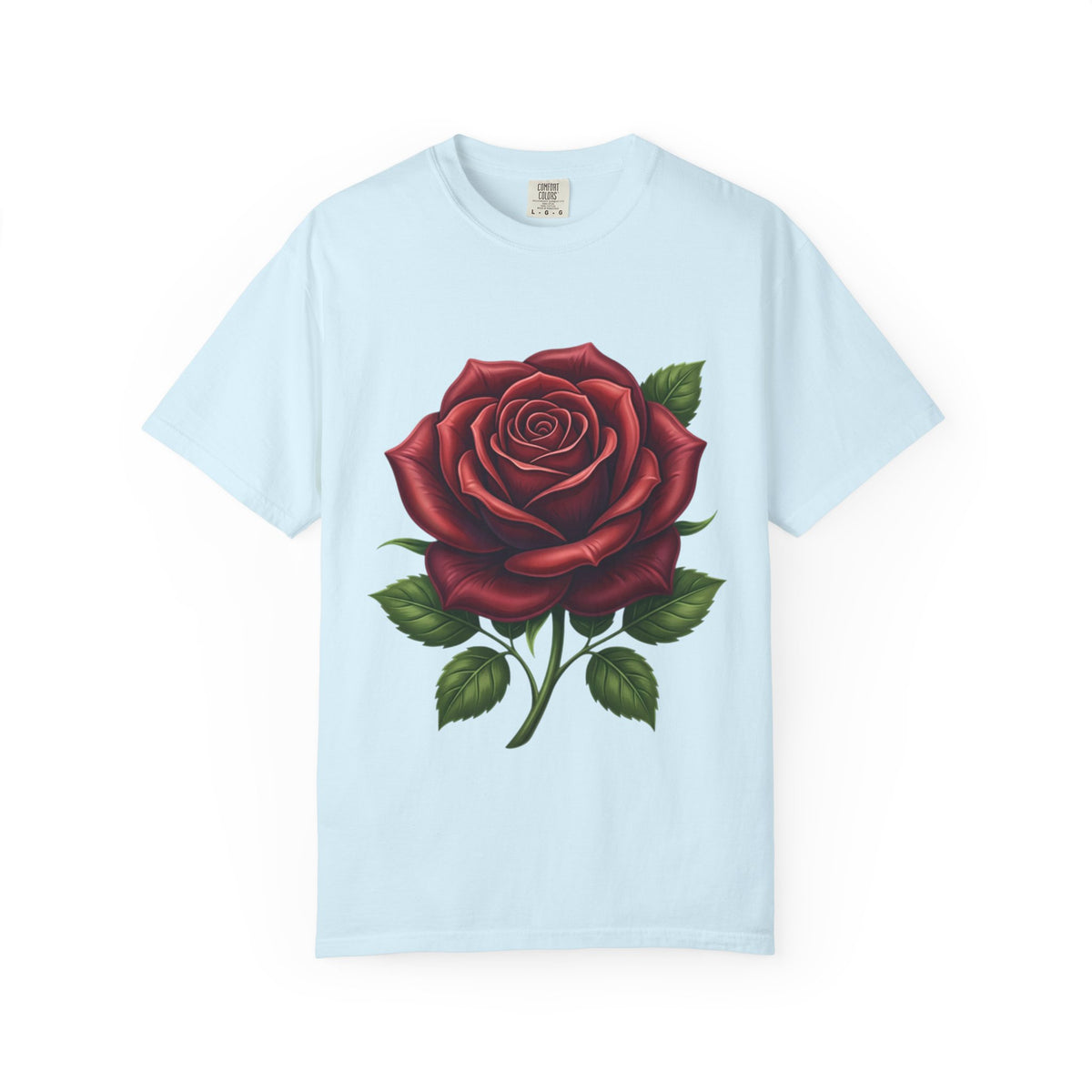 Rose Graphic T‑Shirt — Large Red Rose Floral Tee