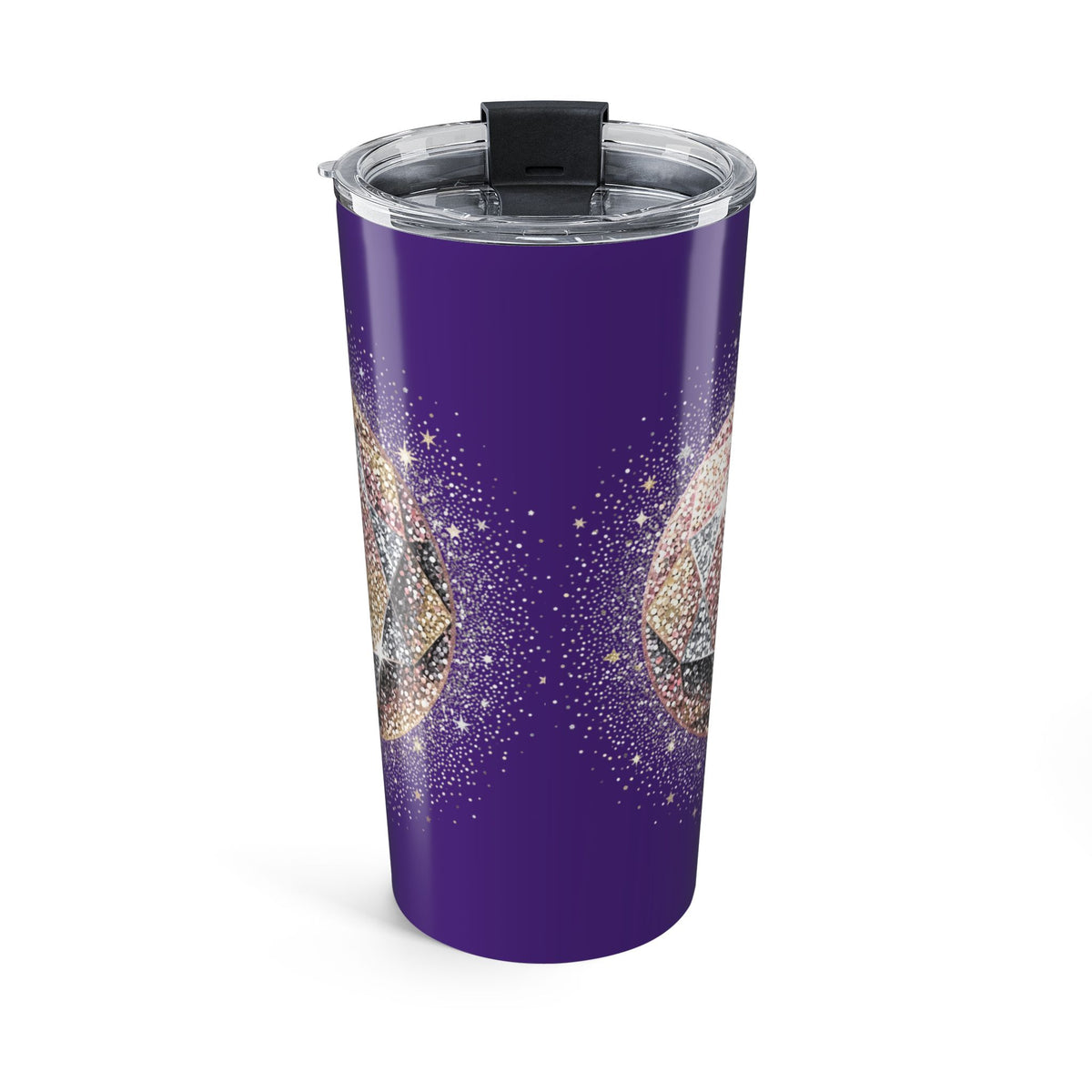 Glittery Dark Purple Tumbler 20oz