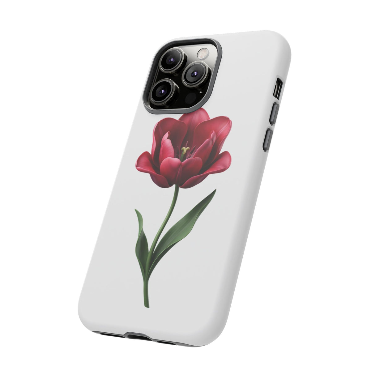 Tulip Floral Tough Phone Case – Protective Blossom iPhone Cover
