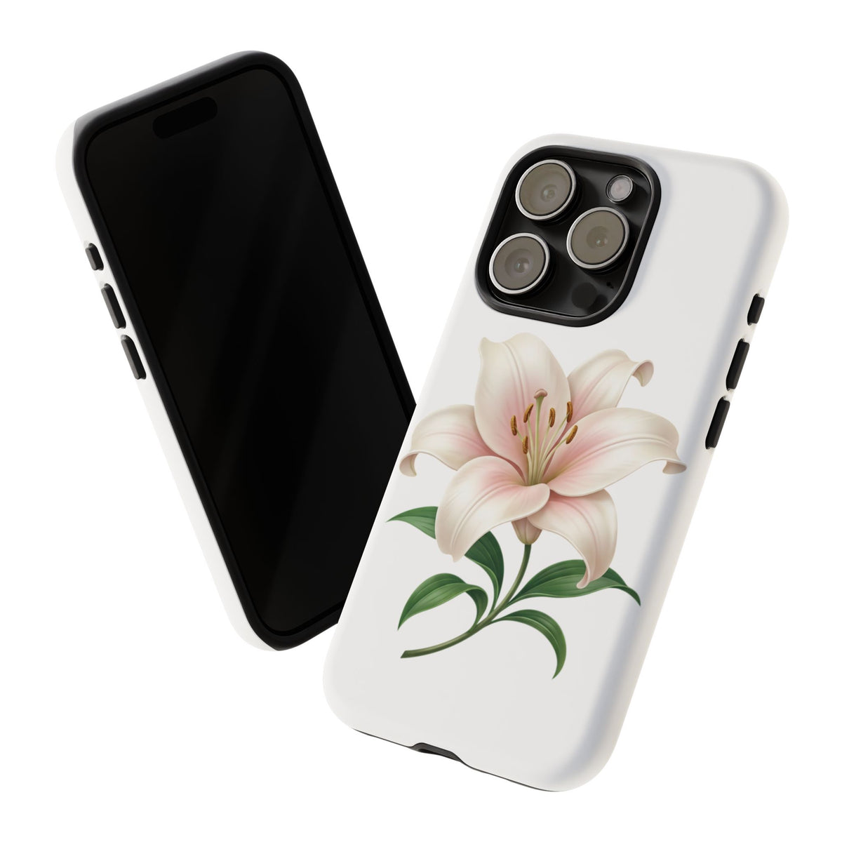 Floral Lily Phone Case — Pink Lily Tough Protective Cover