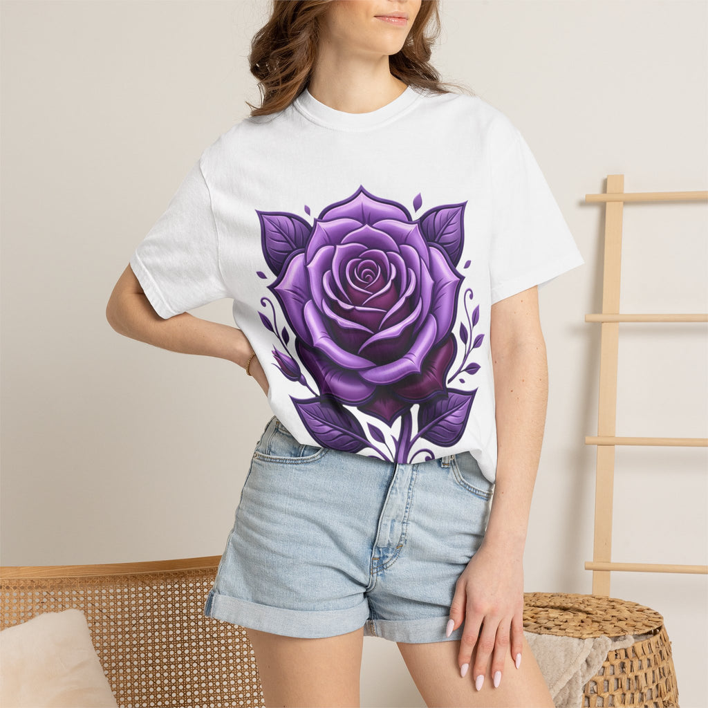Purple Rose Graphic T-Shirt