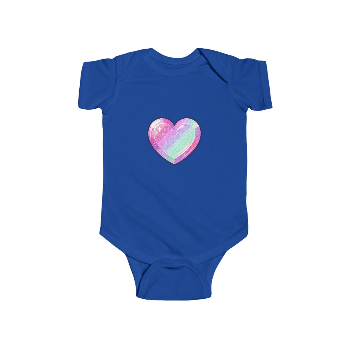 Pastel Glitter Heart Infant Bodysuit