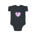 Pastel Glitter Heart Infant Bodysuit