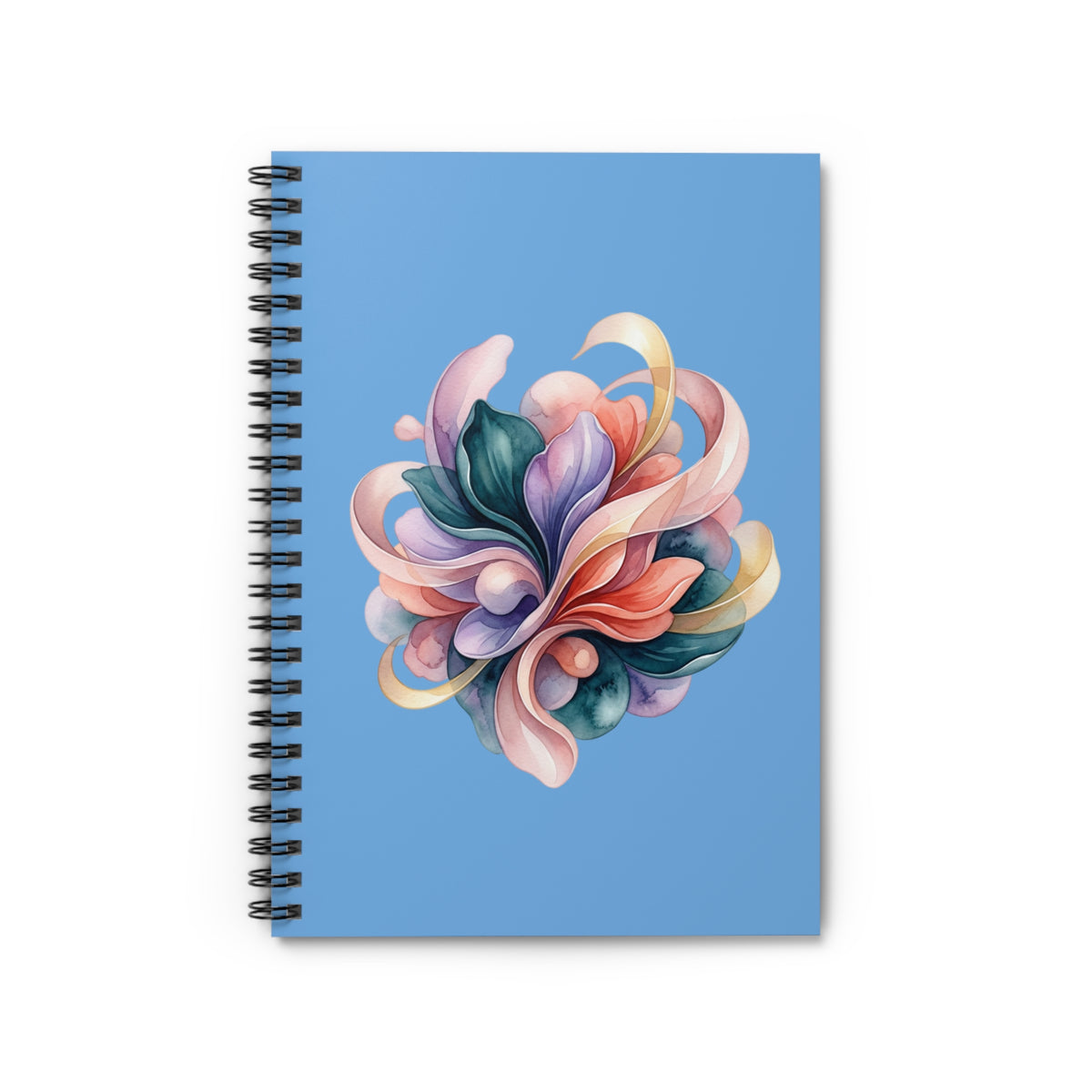 Floral Swirl Spiral Notebook — Ruled Journal for Notes & Sketches