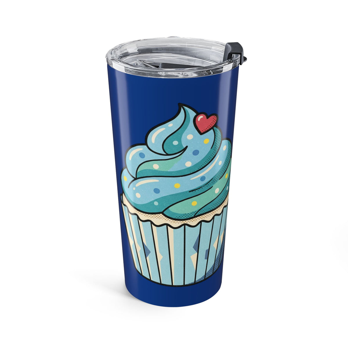Blue Cupcake Frosting Tumbler Navy  20oz