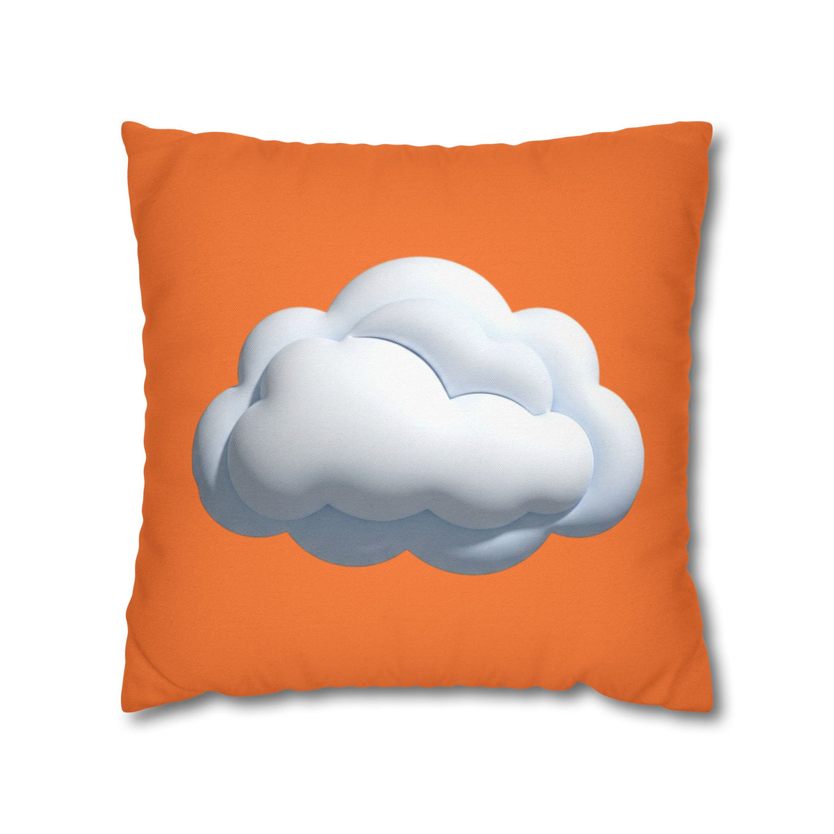 Cloud Graphic Orange Pillowcase — Orange Decorative Throw Pillow Cover