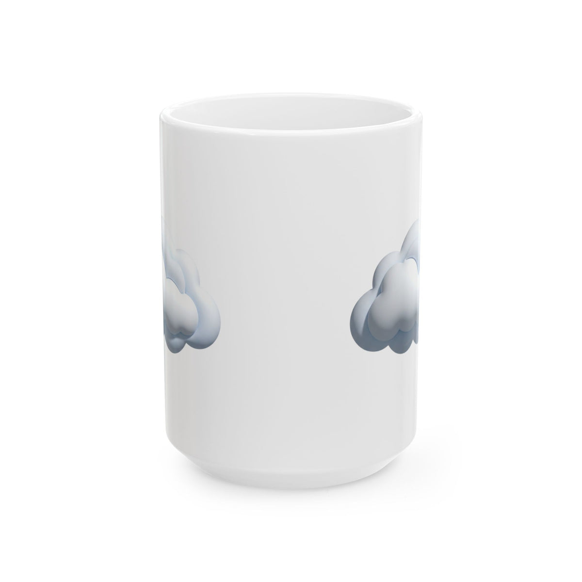 Cloud Design Ceramic Mug — Cute Floating Clouds Coffee Cup (11oz & 15oz)