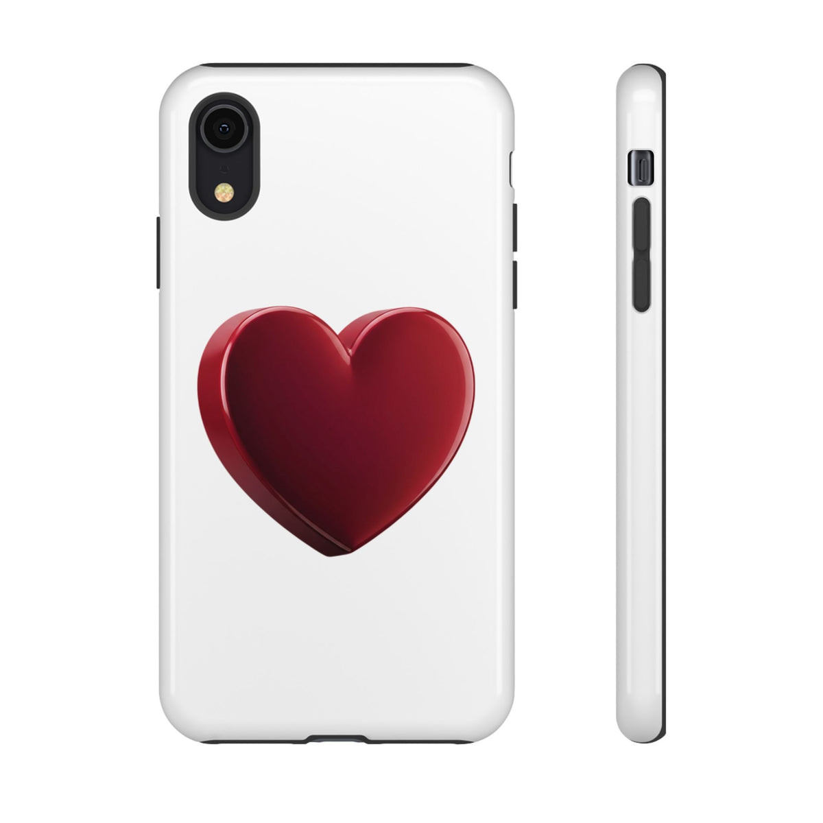 Heart Tough Phone Case - Red 3D Heart Protective Phone Case