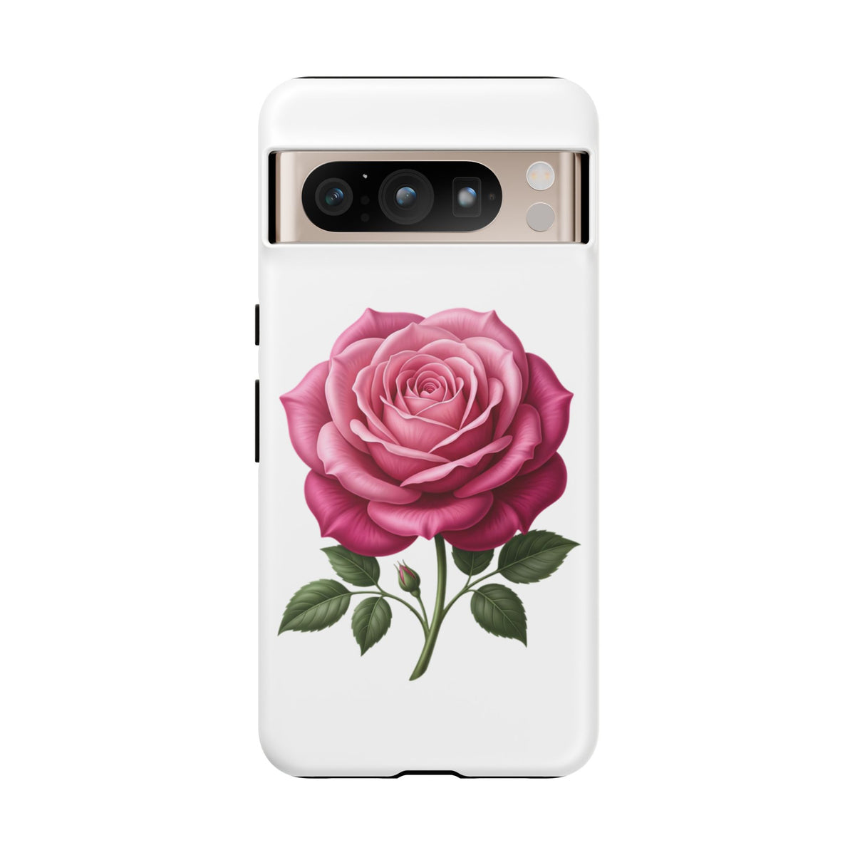 Pink Rose Tough Phone Case — Floral Protective iPhone Cover