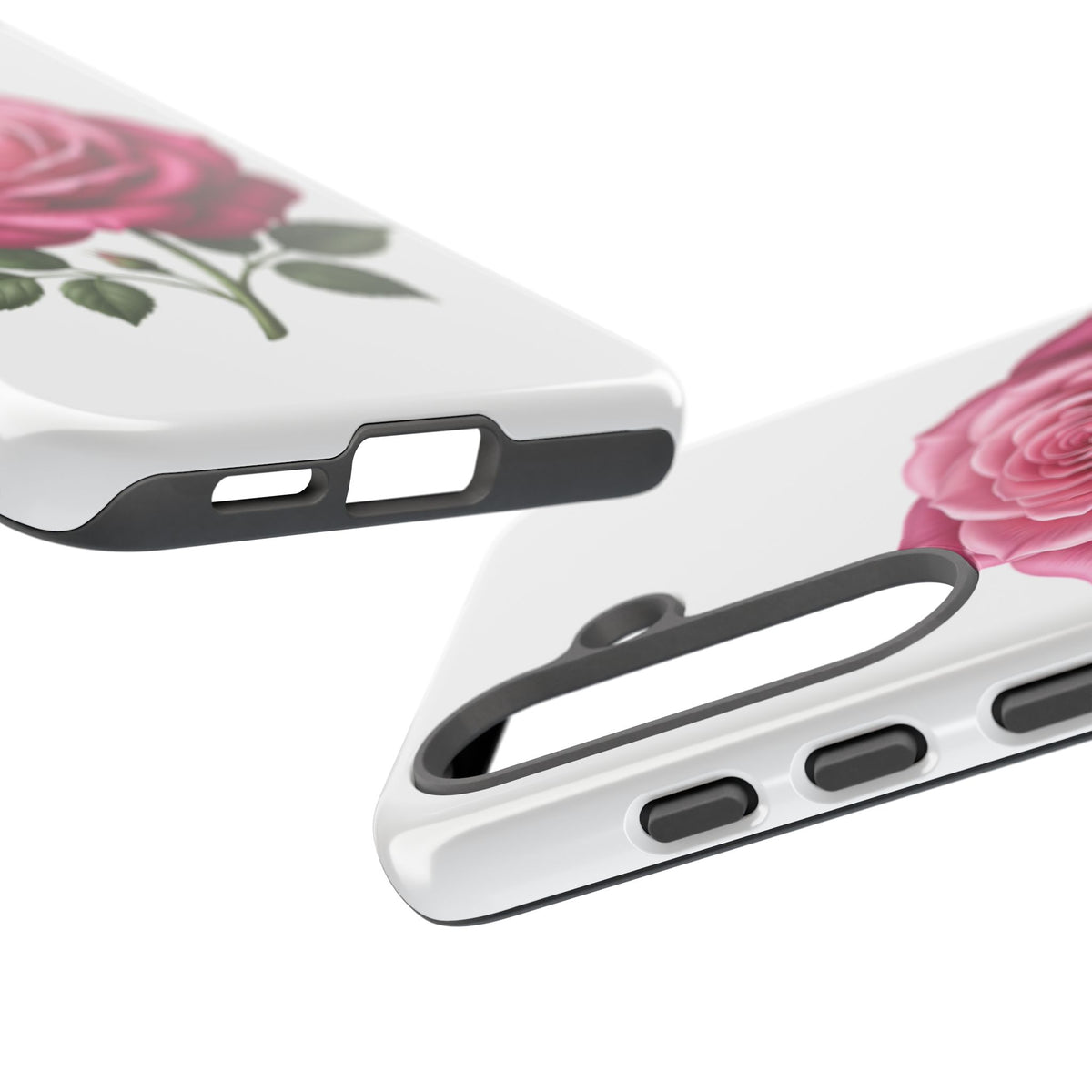 Pink Rose Tough Phone Case — Floral Protective iPhone Cover