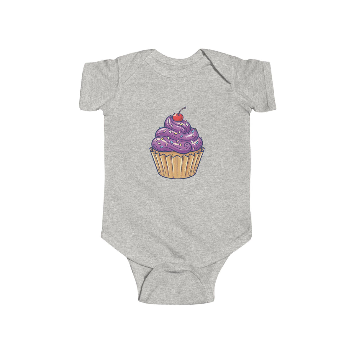 Purple Cupcake Infant Fine Jersey Bodysuit
