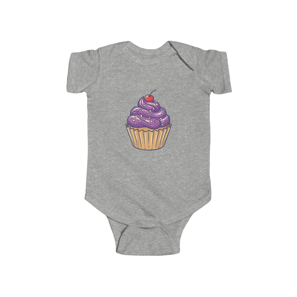 Purple Cupcake Infant Fine Jersey Bodysuit