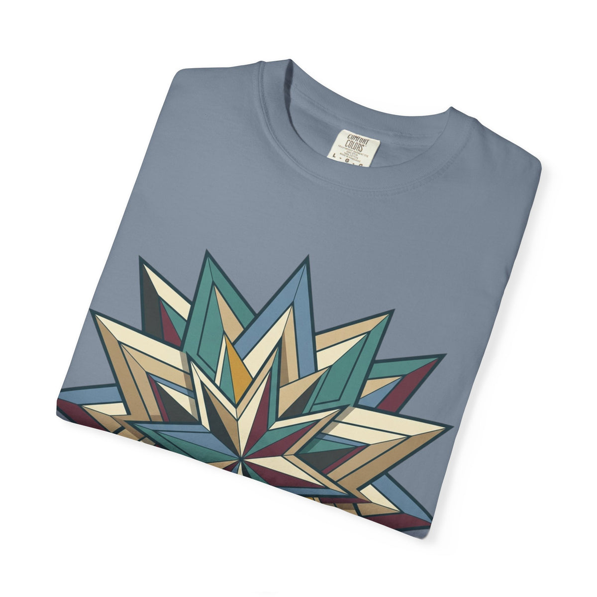 Geometric Starburst T-Shirt — Vintage Compass Rose Graphic Tee