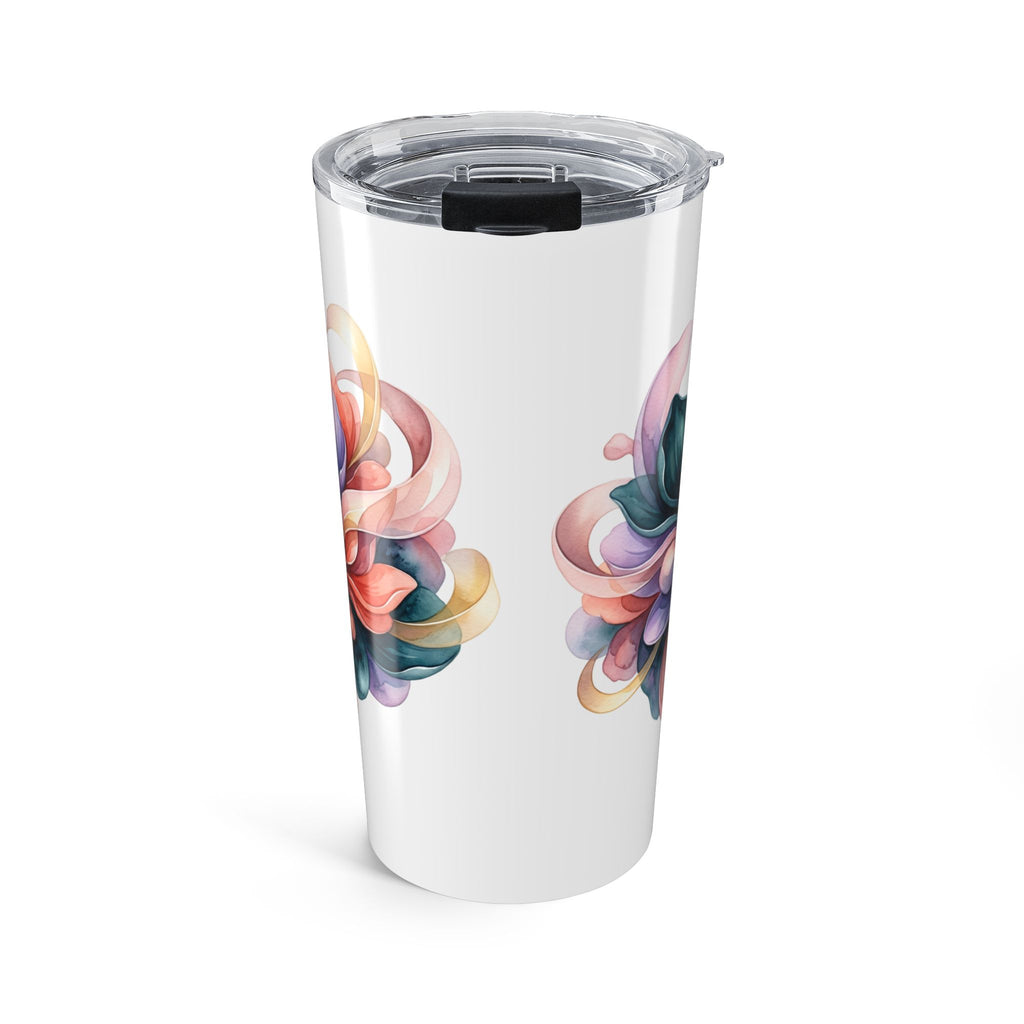 20oz Abstract Floral Swirl Tumbler - Colorful Water Bottle for Travel & Gifts