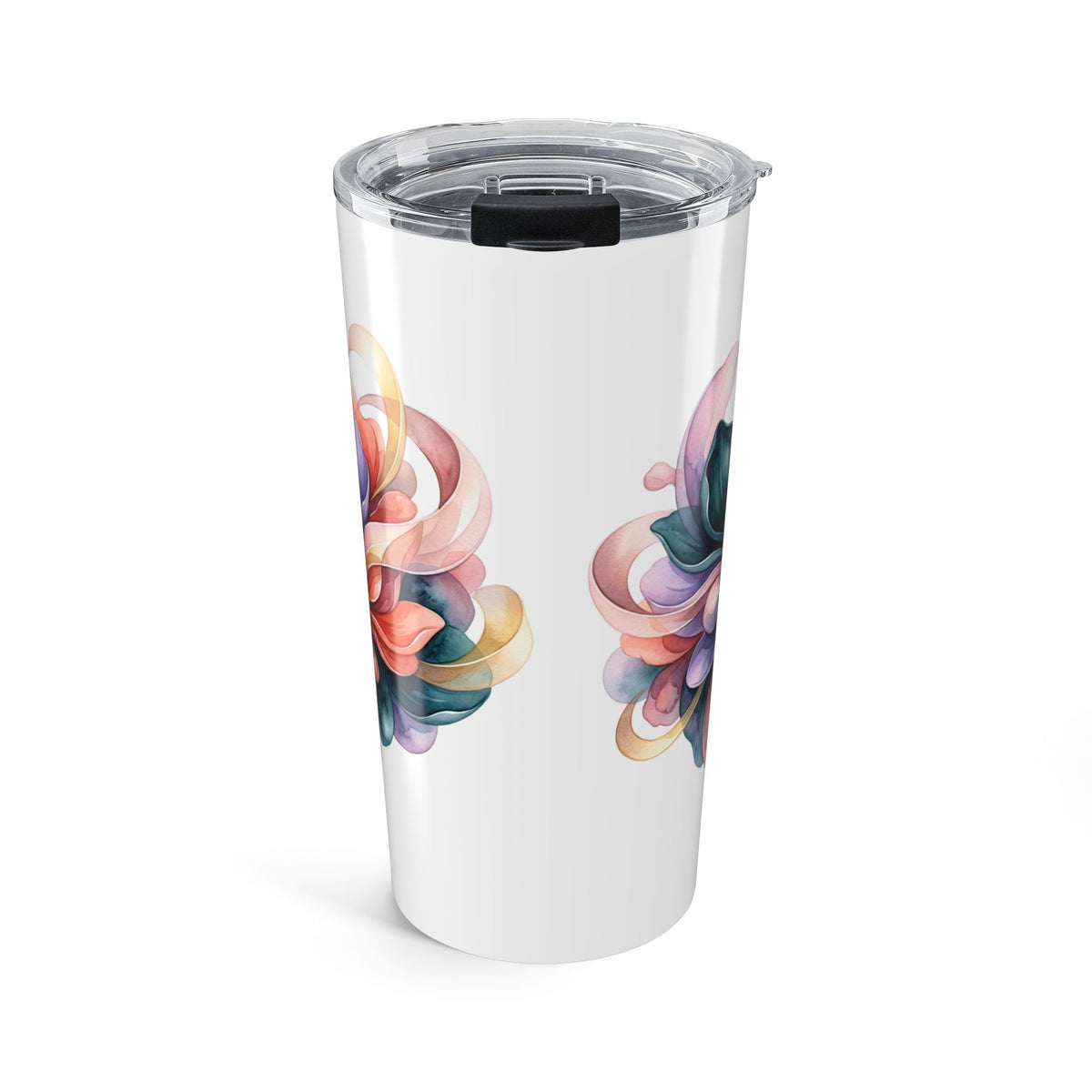 20oz Abstract Floral Swirl Tumbler - Colorful Water Bottle for Travel & Gifts