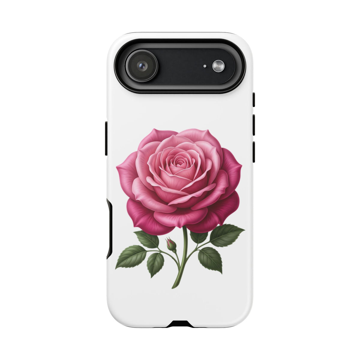 Pink Rose Tough Phone Case — Floral Protective iPhone Cover