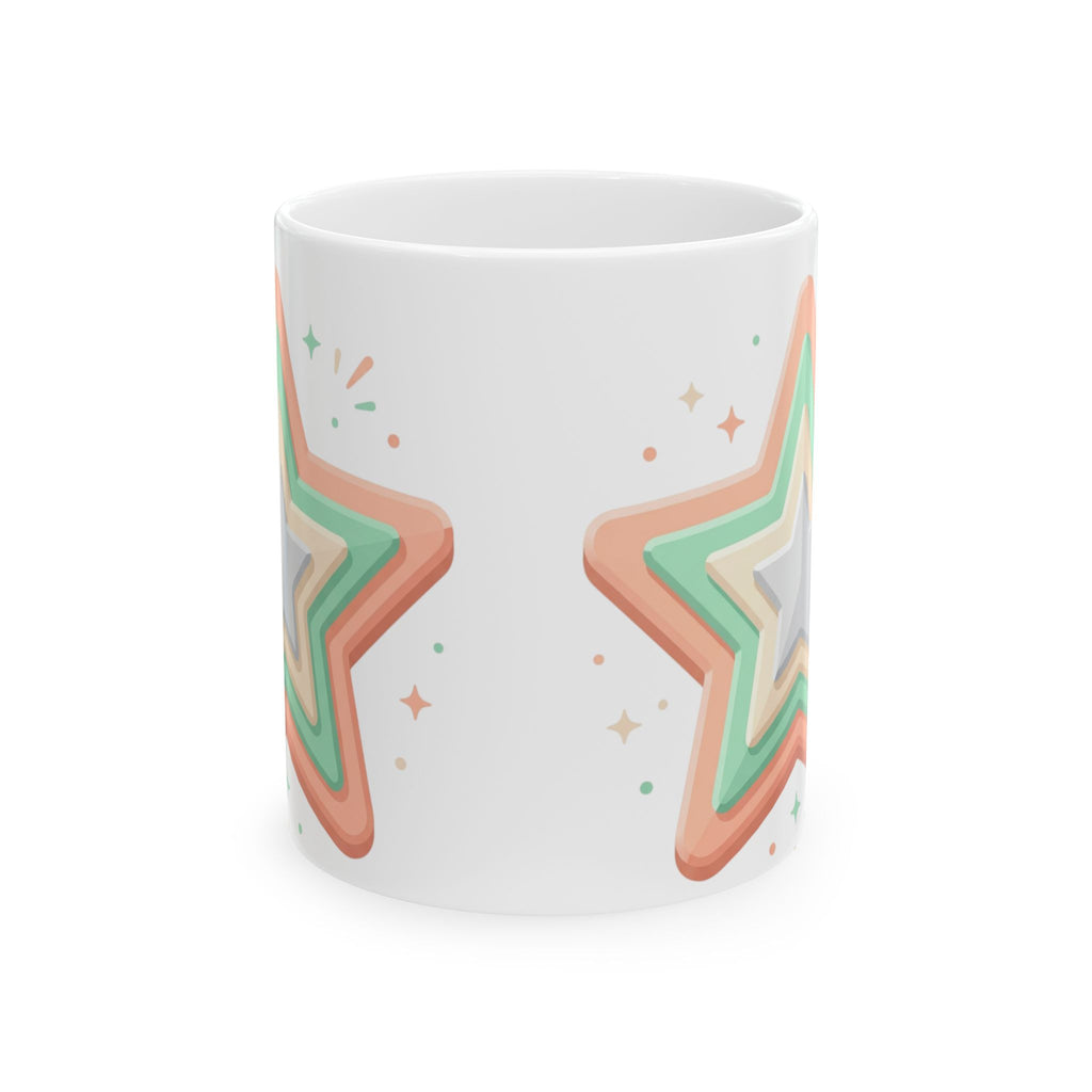 Star Design Ceramic Mug, (11oz, 15oz)