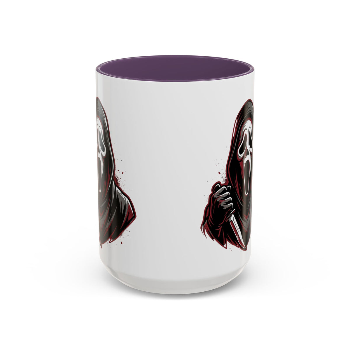 Scream Mask Accent Coffee Mug — Horror Killer Design (11/15oz)