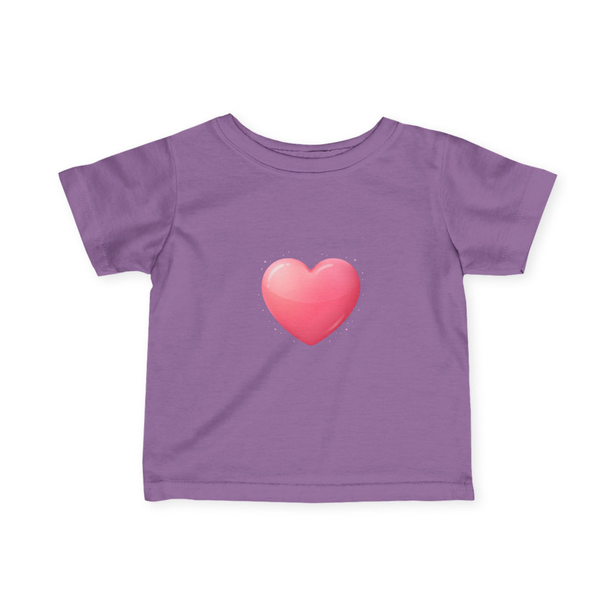 Infant Tee — Pink Heart Graphic Baby Shirt (Love Emoji)