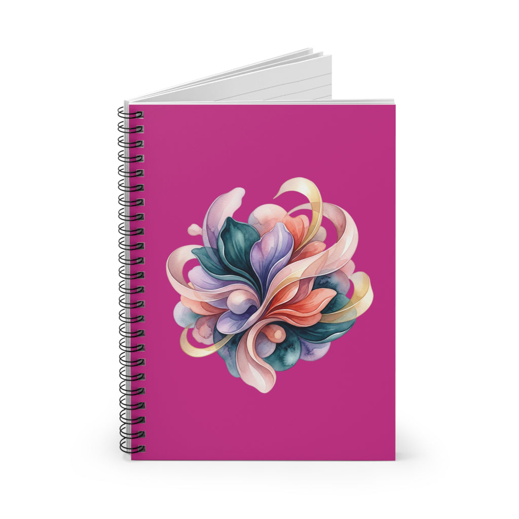 Floral Abstract Spiral Notebook — Ruled Journal for Notes & Sketches
