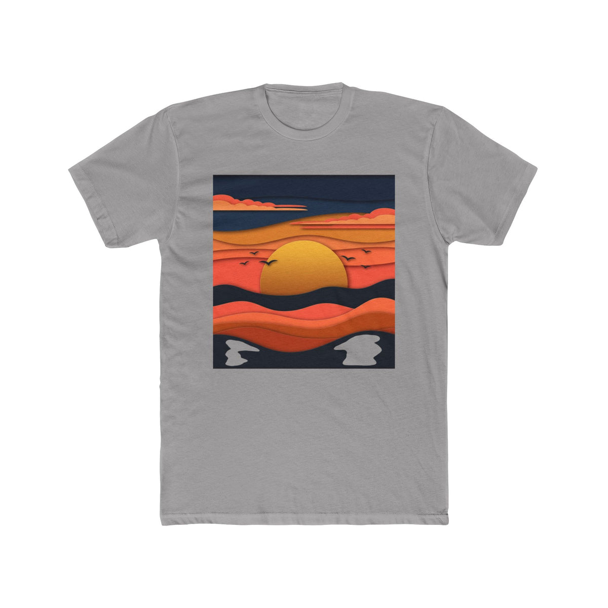 Sunset Waves T-Shirt — Retro Orange Sunset Graphic Tee